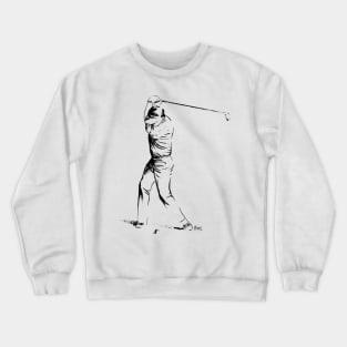 Illustration of a golf player in action. Crewneck Sweatshirt